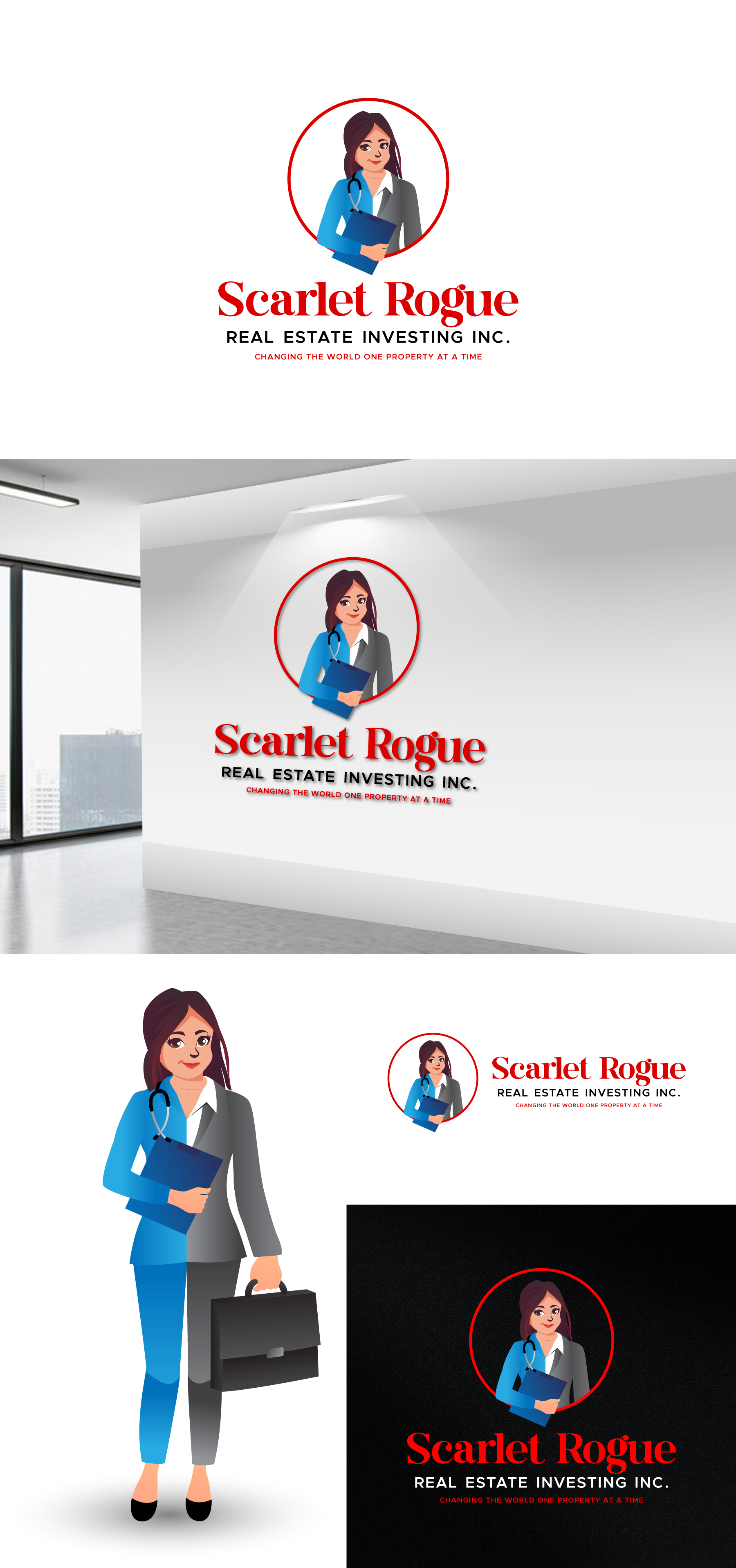 Logo Design by debdesign for Scarlet Rogue Real Estate Investing Inc  | Design #28594994