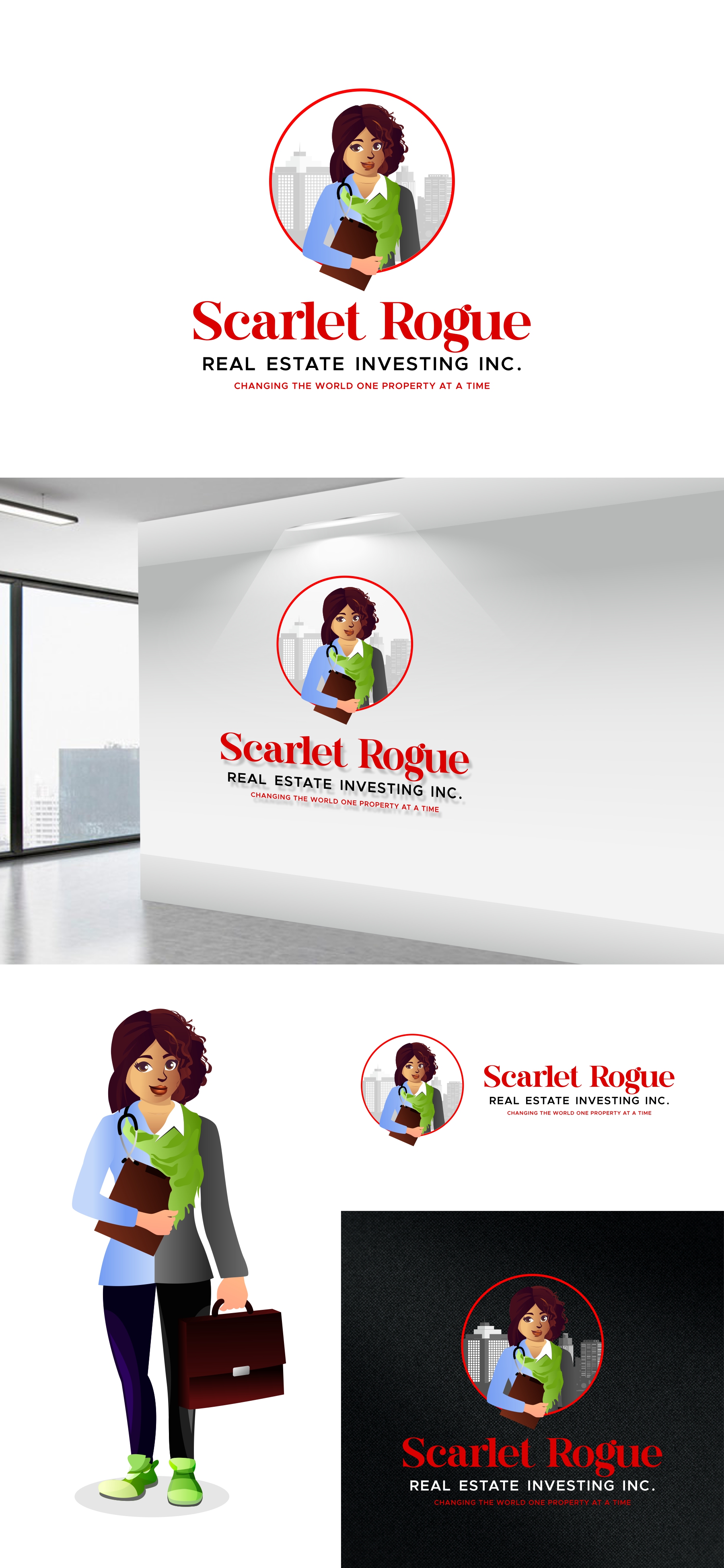 Logo Design by debdesign for Scarlet Rogue Real Estate Investing Inc  | Design #28603581