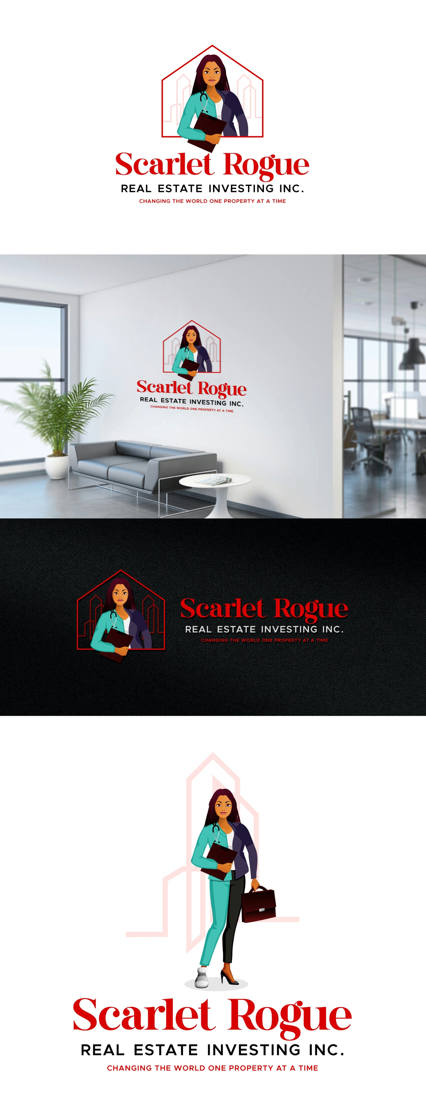 Logo Design by debdesign for Scarlet Rogue Real Estate Investing Inc  | Design #28612988