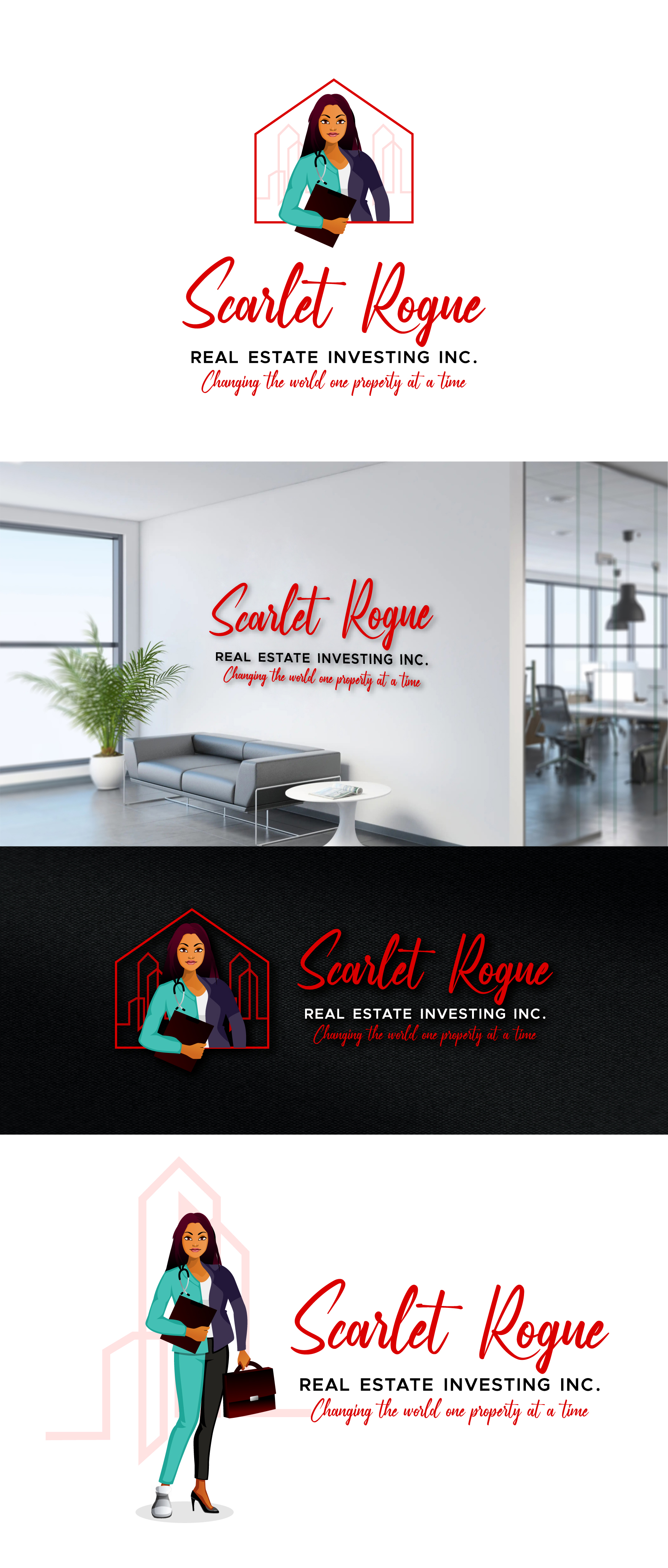 Logo Design by debdesign for Scarlet Rogue Real Estate Investing Inc  | Design #28629755