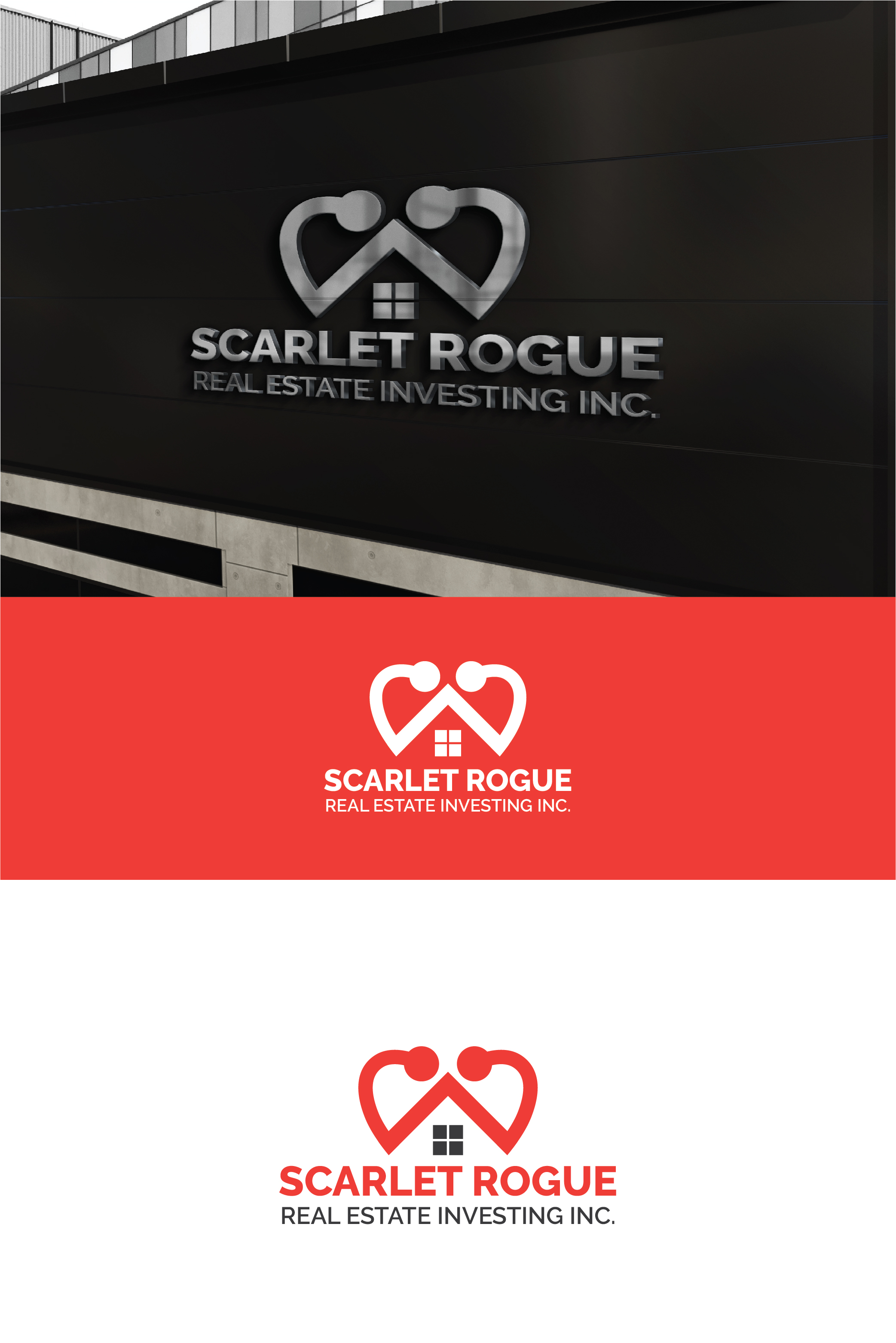 Logo Design by 3Guys for Scarlet Rogue Real Estate Investing Inc  | Design #28700160