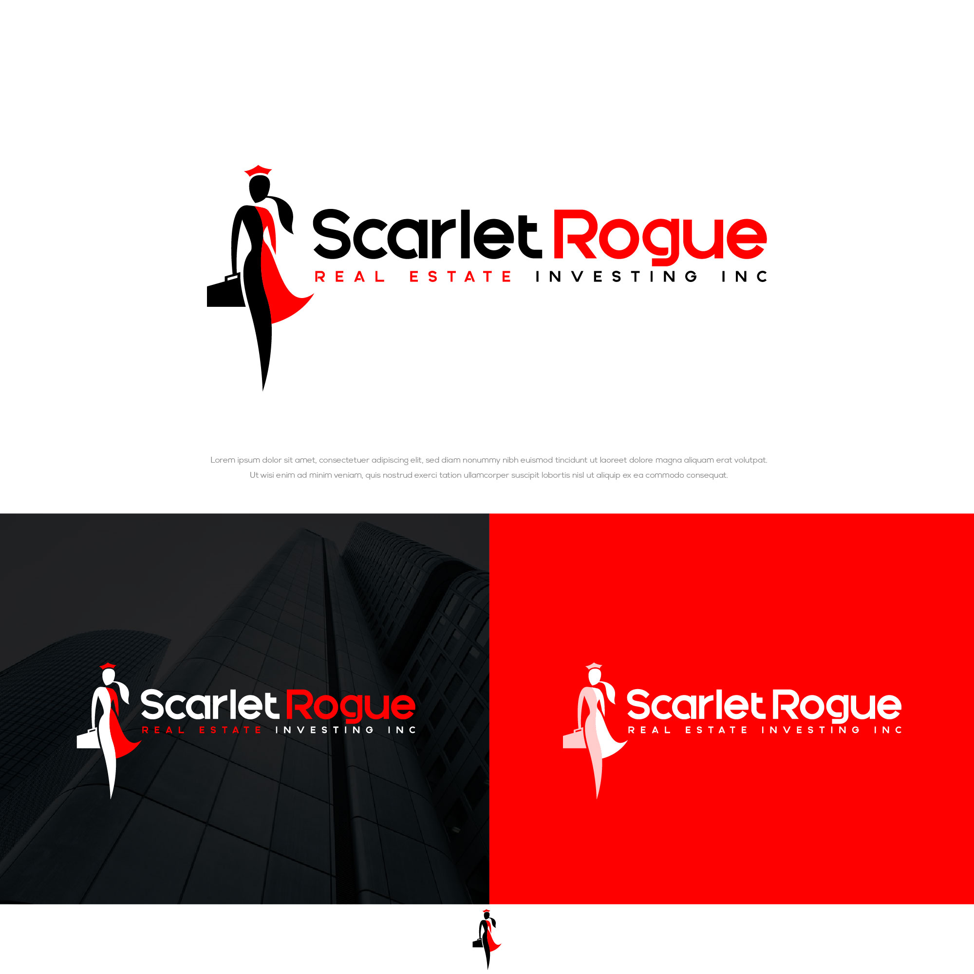 Logo Design by webeezine for Scarlet Rogue Real Estate Investing Inc  | Design #28615788