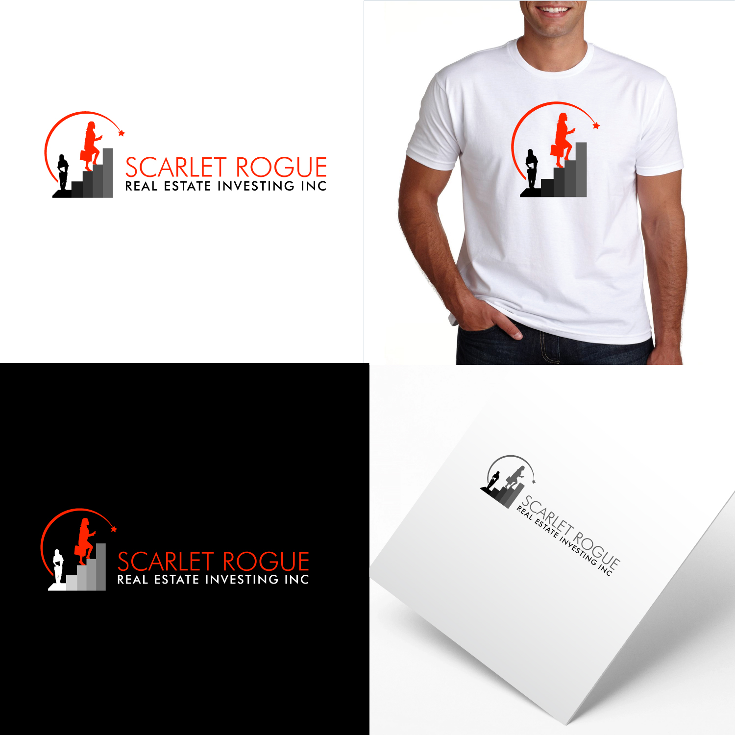 Logo Design by webeezine for Scarlet Rogue Real Estate Investing Inc  | Design #28616811