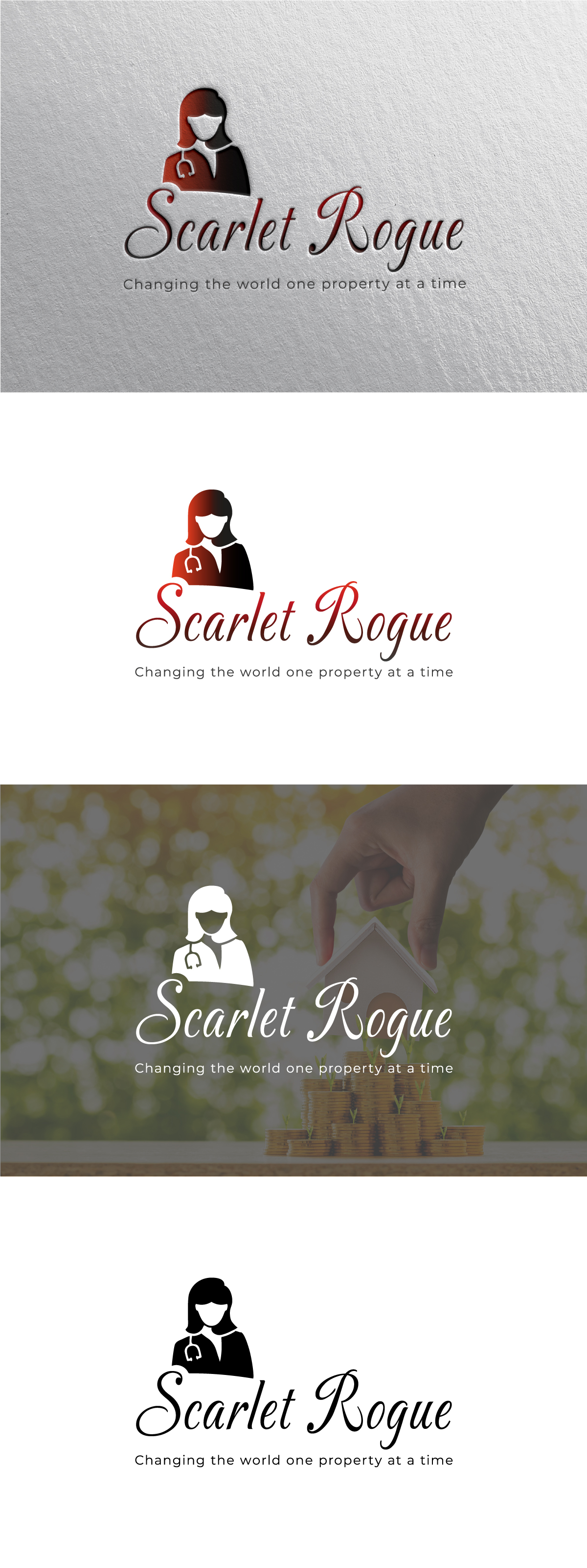 Logo Design by Mohammad_Rasel for Scarlet Rogue Real Estate Investing Inc  | Design #28689858