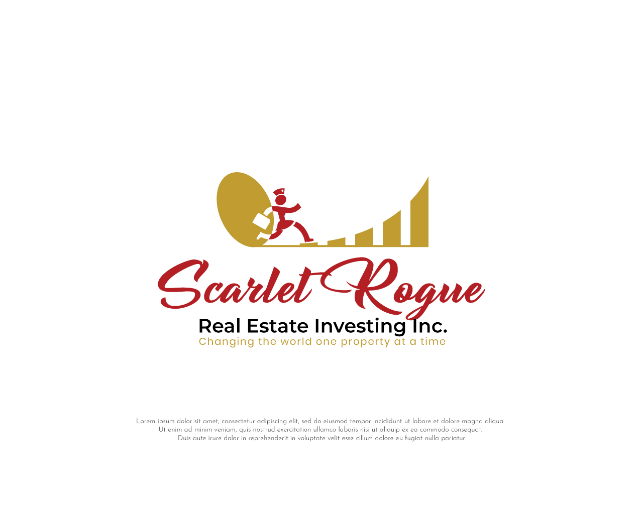 Diseño de Logo por Ara Studio para Scarlet Rogue Real Estate Investing Inc  | Diseño #28637177