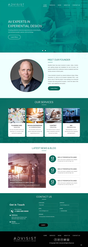 Wordpress Design by pb for Advisist Group LLC | Design: #28592311