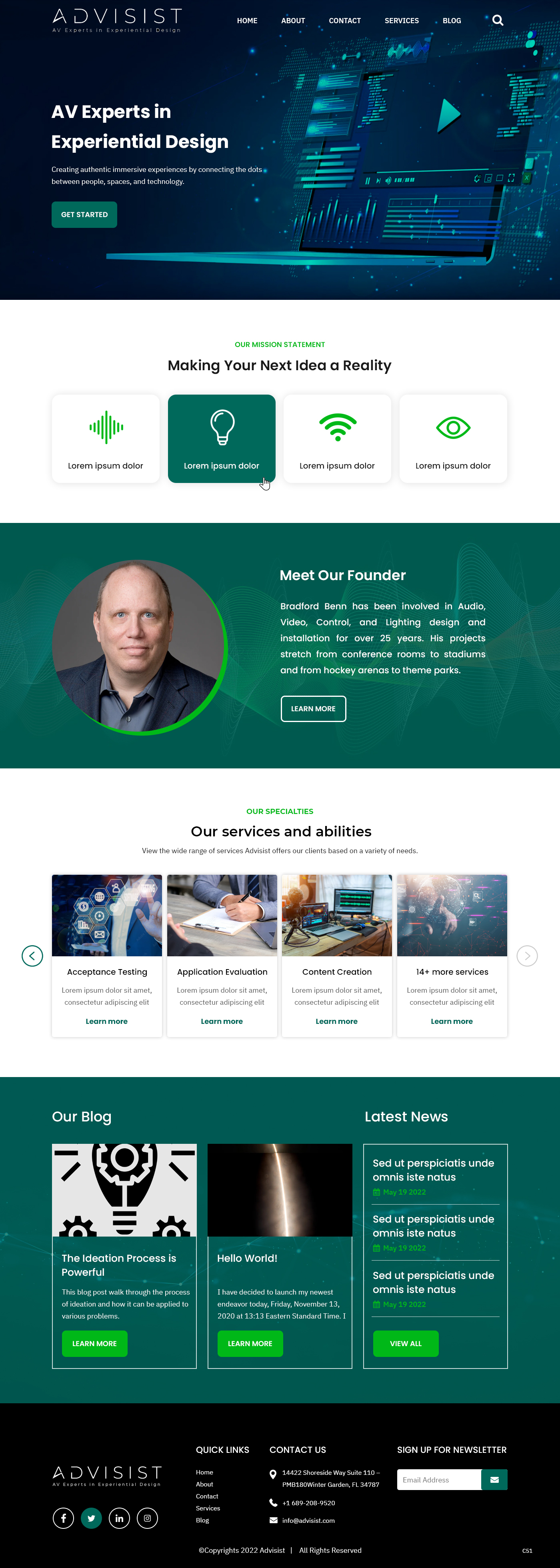 Wordpress Design by pb for Advisist Group LLC | Design #28592325