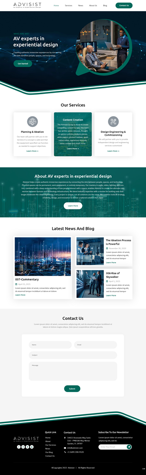 Wordpress Design by pb for Advisist Group LLC | Design: #28592329