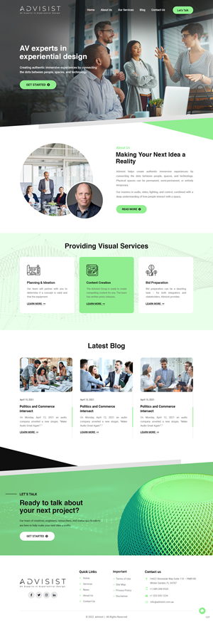 Wordpress Design by pb for Advisist Group LLC | Design: #28598536