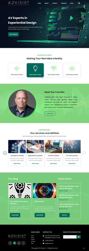 Wordpress Design by pb for Advisist Group LLC | Design: #28598538