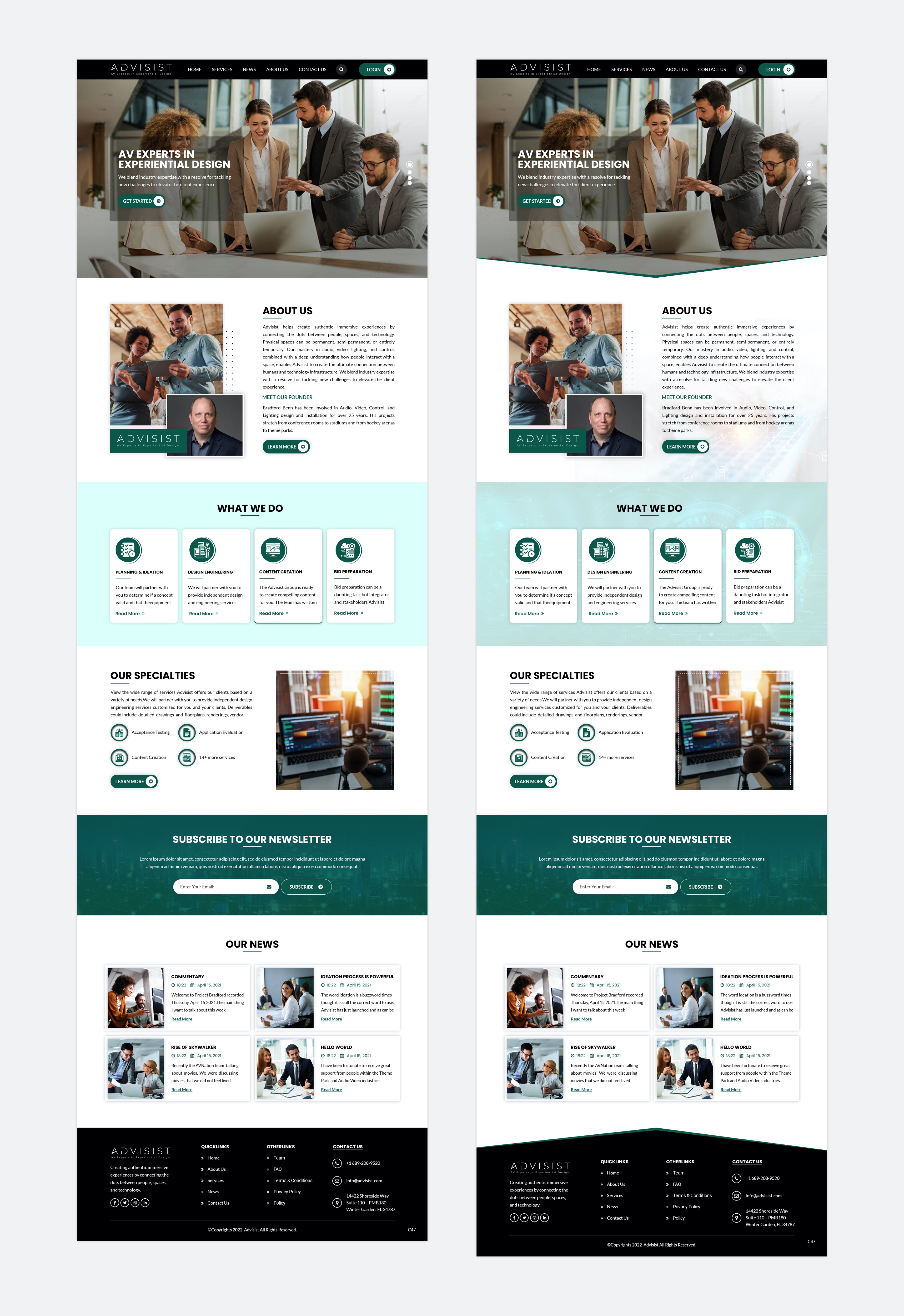 Wordpress Design by pb for Advisist Group LLC | Design #28598540