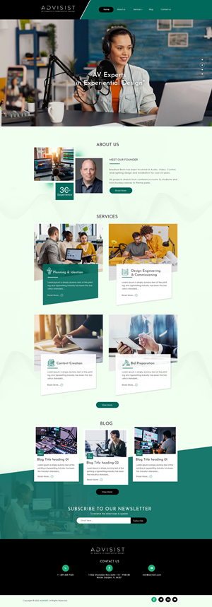 Wordpress Design by bdesigner9 for Advisist Group LLC | Design #28592056