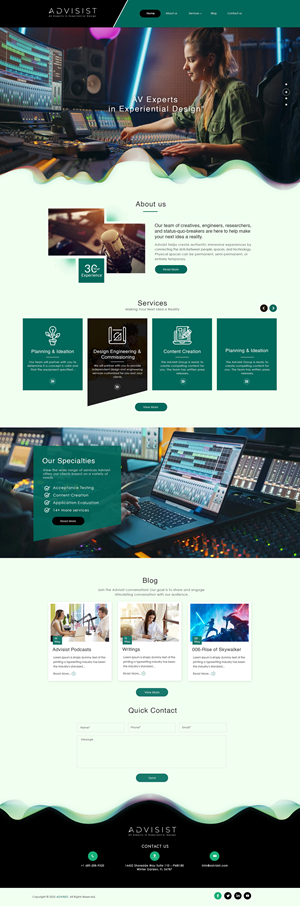 Wordpress Design by bdesigner9 for Advisist Group LLC | Design: #28601671