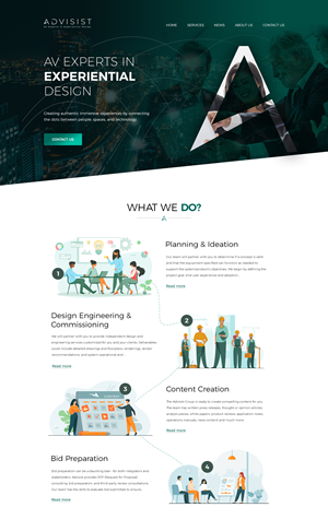 Design Wordpress par UniqueCreator99 pour Advisist Group LLC | Design #28602024