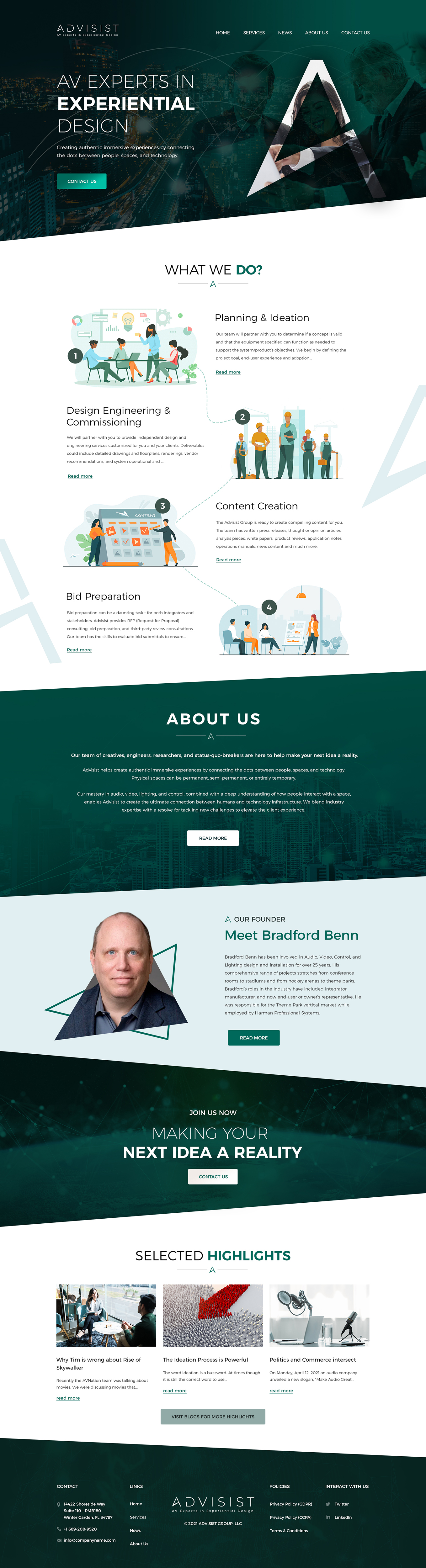 Wordpress Design by UniqueCreator99 for Advisist Group LLC | Design #28603822