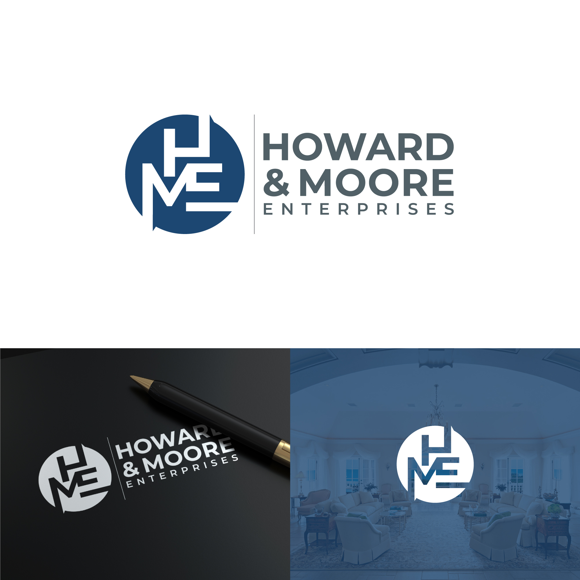 Logo Design by webeezine for Howard & Moore Enterprises | Design #28591968