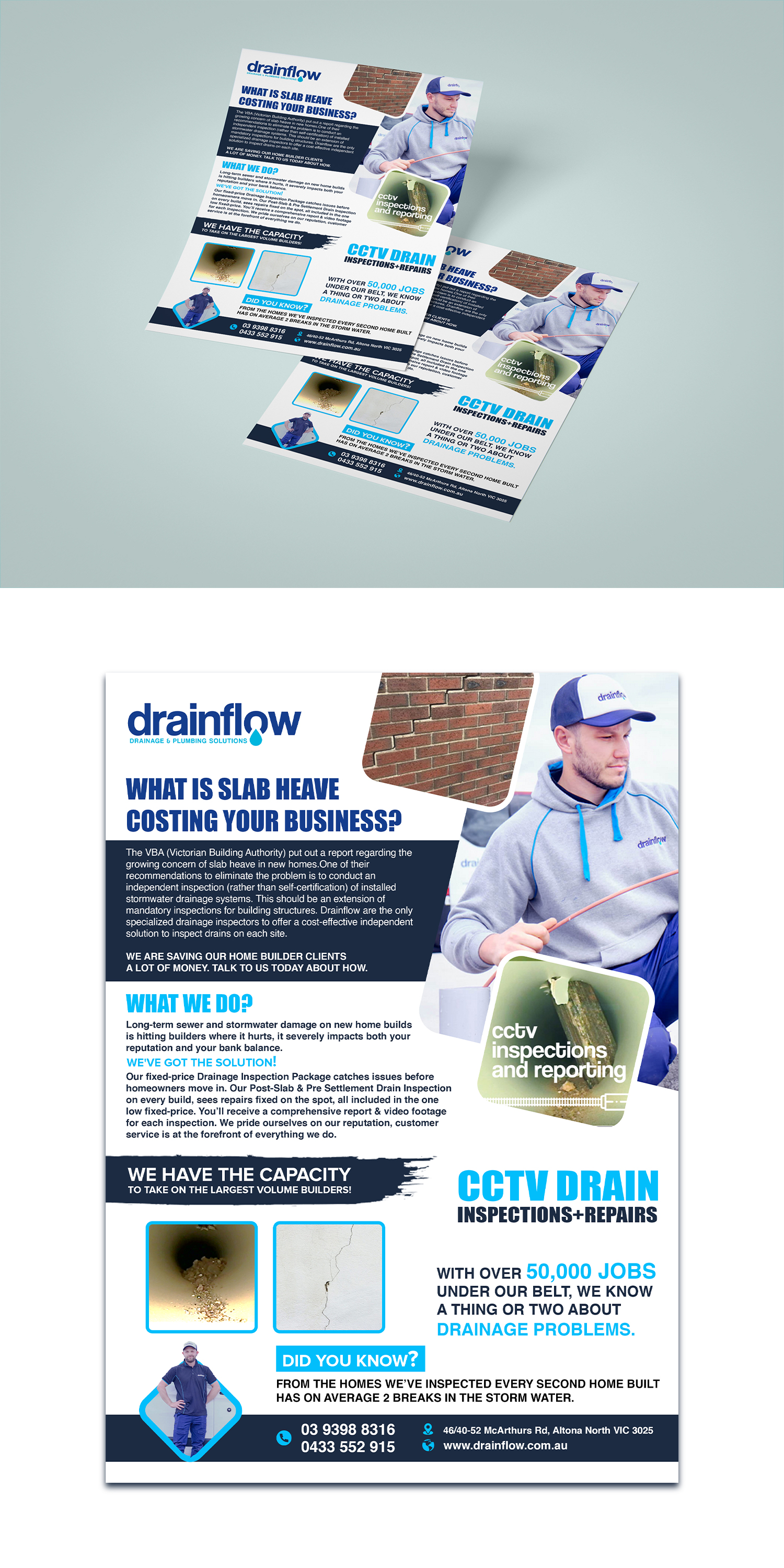 Flyer Design by debdesign for Drainflow | Design #28590020