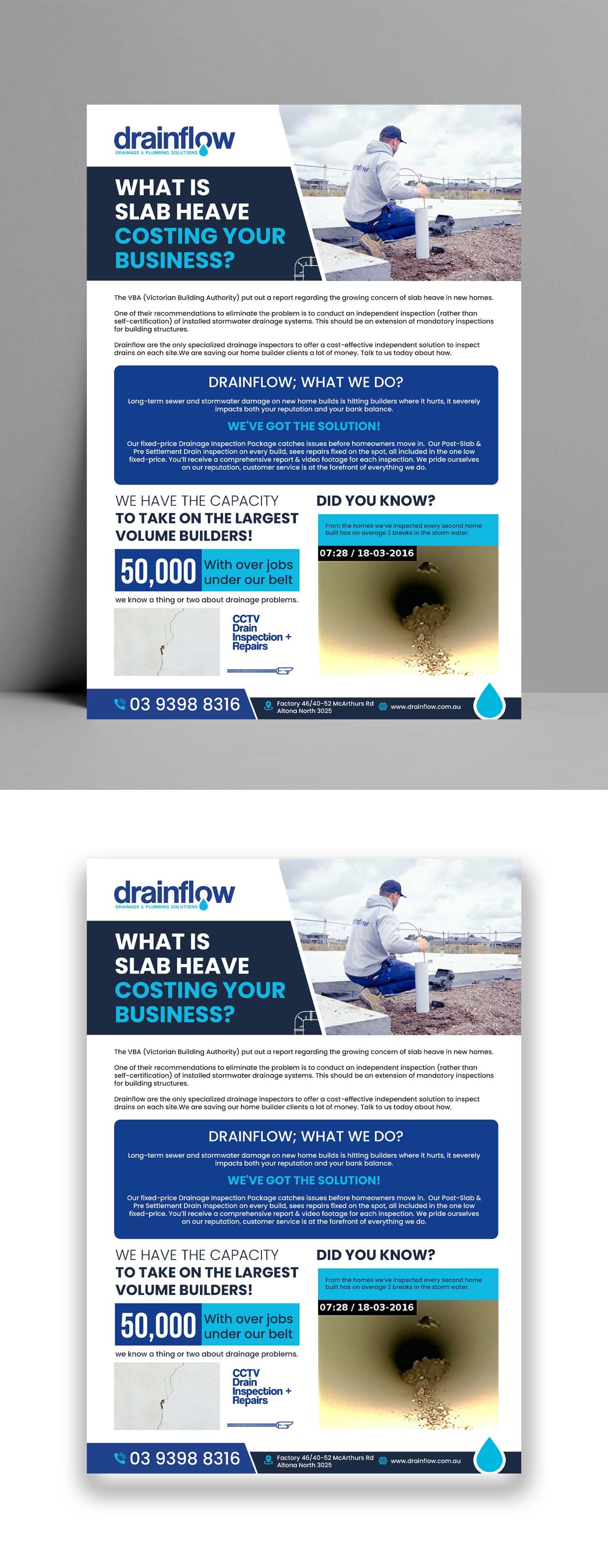 Diseño de Flyer por debdesign para Drainflow | Diseño #28591243