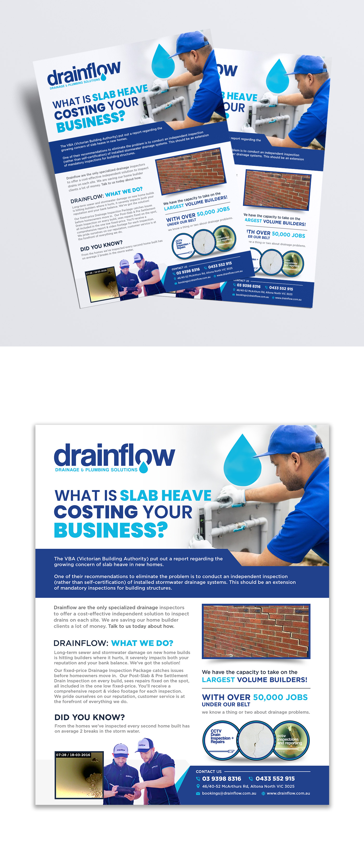 Flyer Design by debdesign for Drainflow | Design #28591646