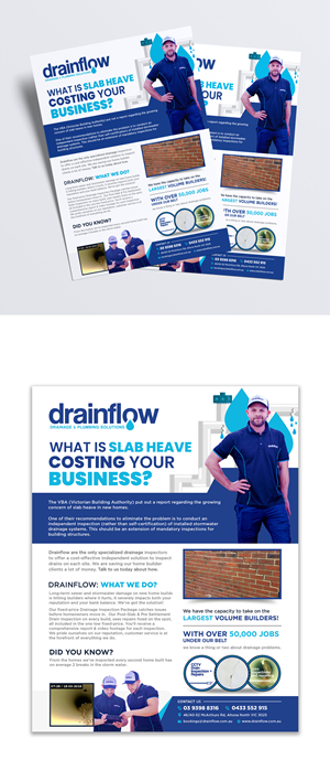 drainflow new business sales flyer | Diseño de Flyer por debdesign