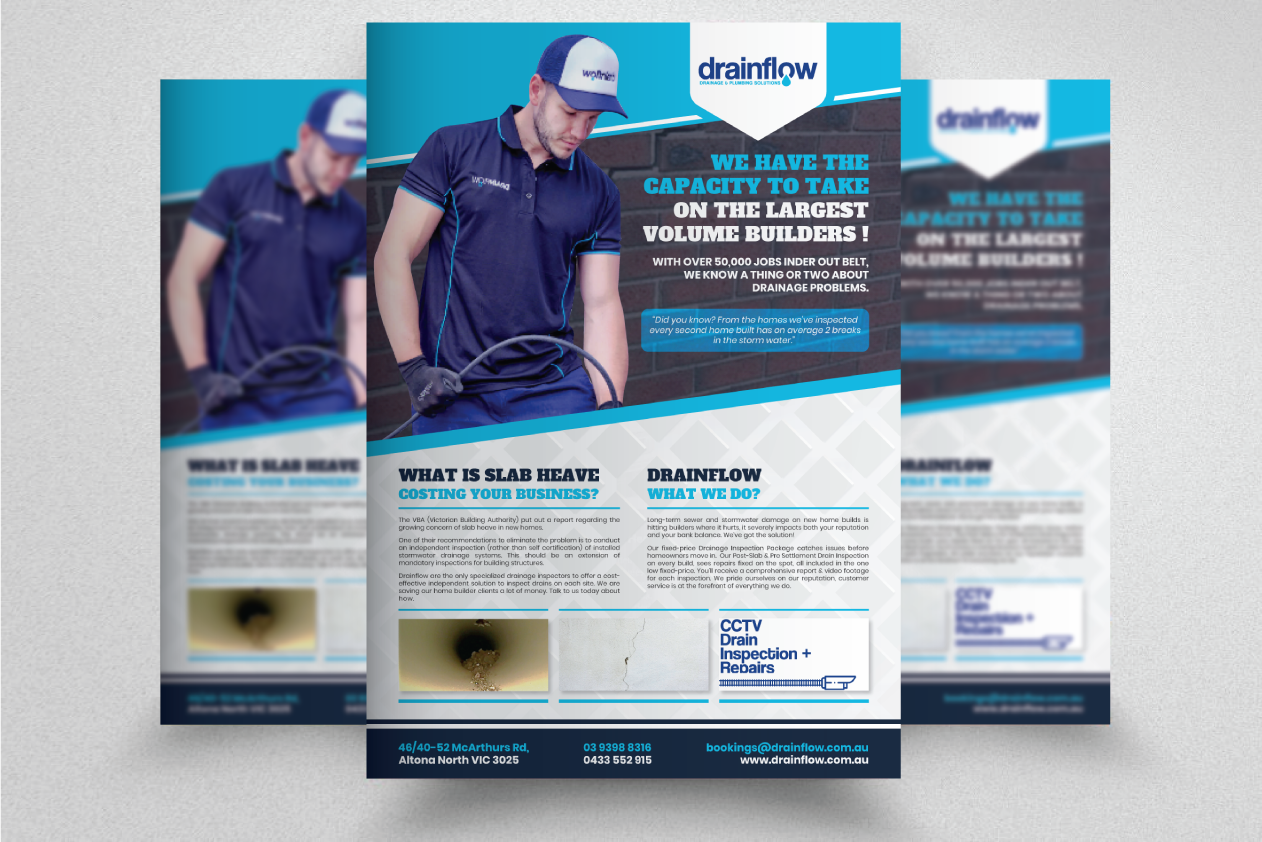 Design de Flyer par Owleria pour Drainflow | Design #28592228