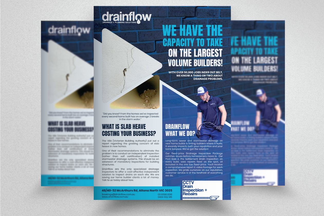 Diseño de Flyer por Owleria para Drainflow | Diseño #28595453