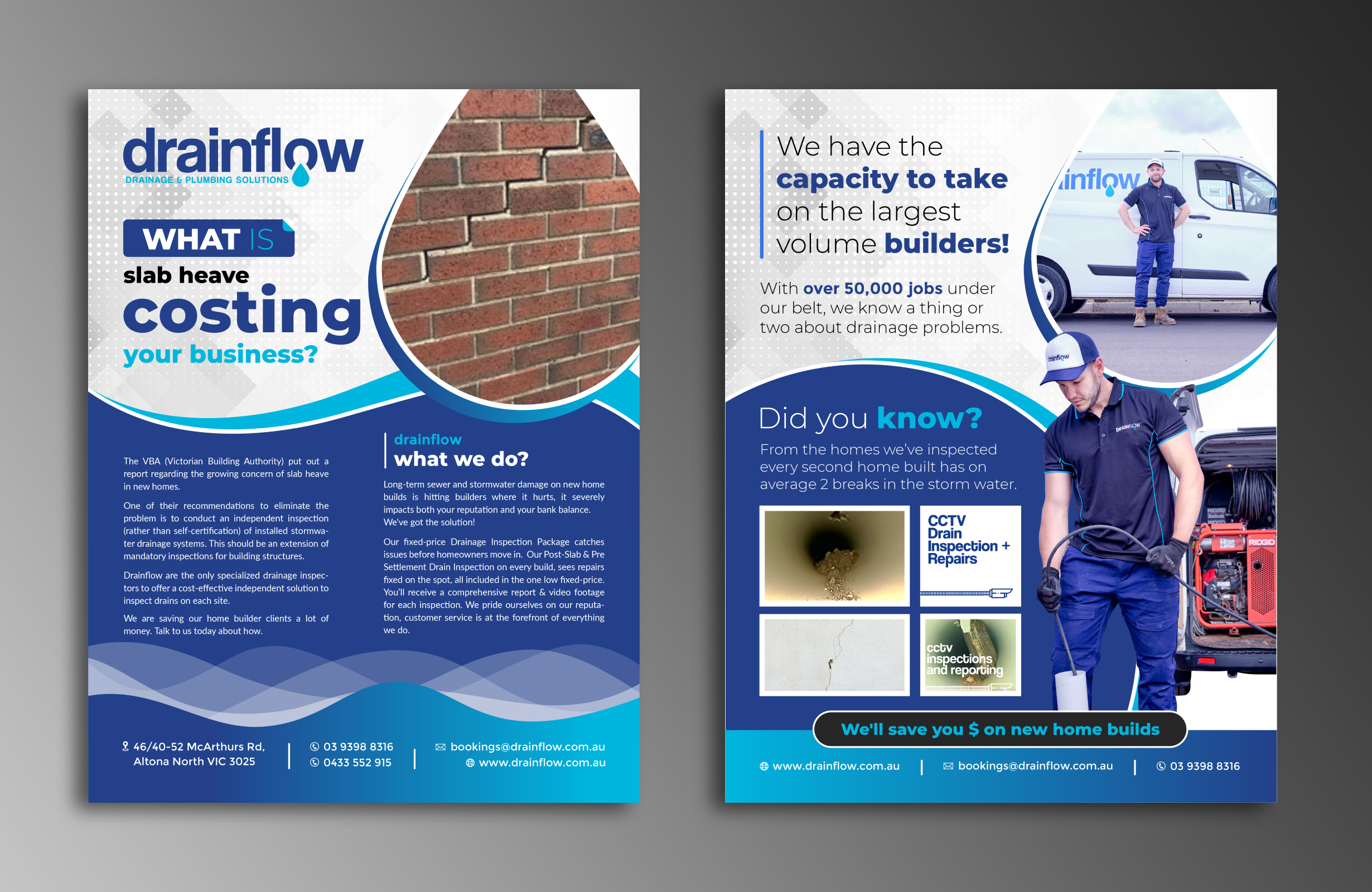 Diseño de Flyer por ecorokerz para Drainflow | Diseño #28589534