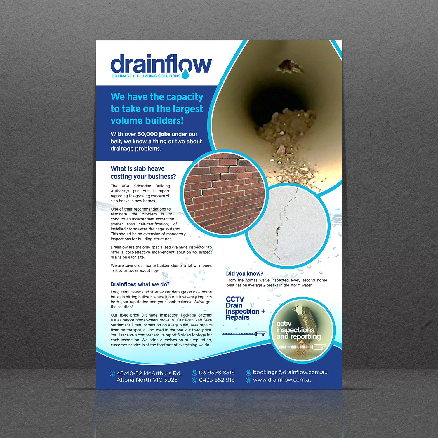 Diseño de Flyer por GraphicsGuru para Drainflow | Diseño #28599239