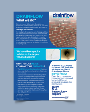 Design de Flyer par Graphic Guy pour Drainflow | Design : #28591512