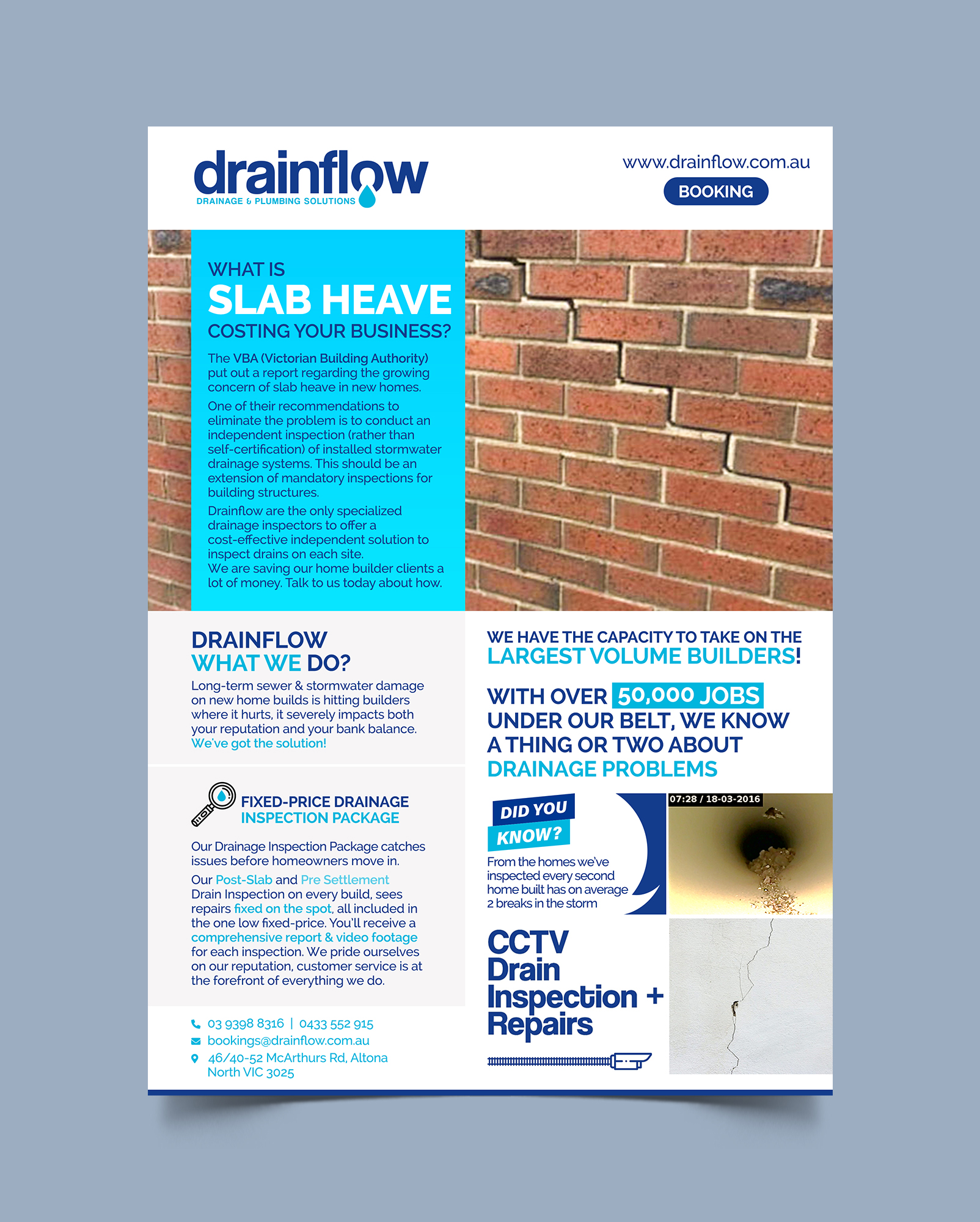 Diseño de Flyer por Graphic Guy para Drainflow | Diseño #28591513