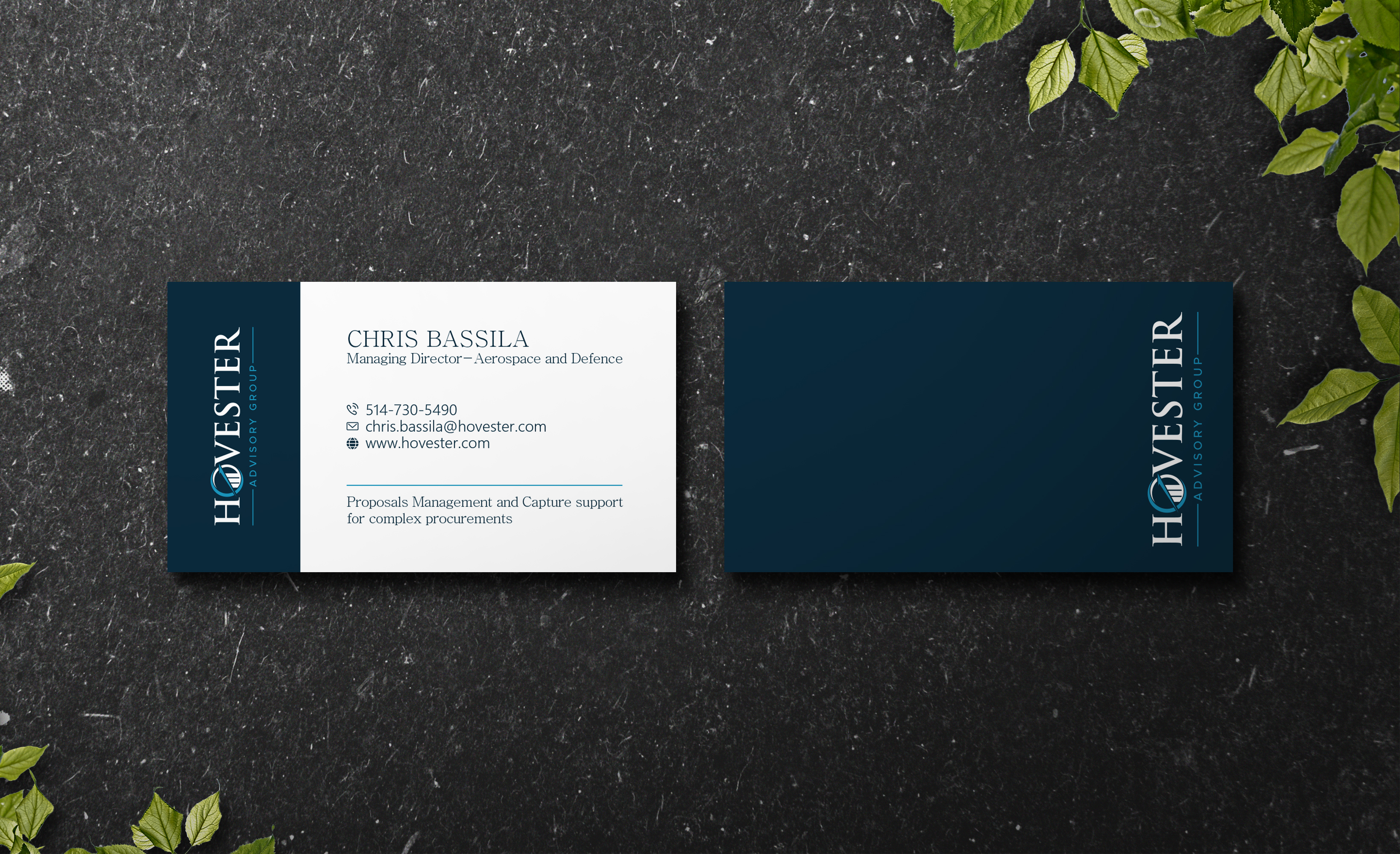 Business Card Design by Verified artistry (Design garden) for Hovester Advisory Group | Design #28599069