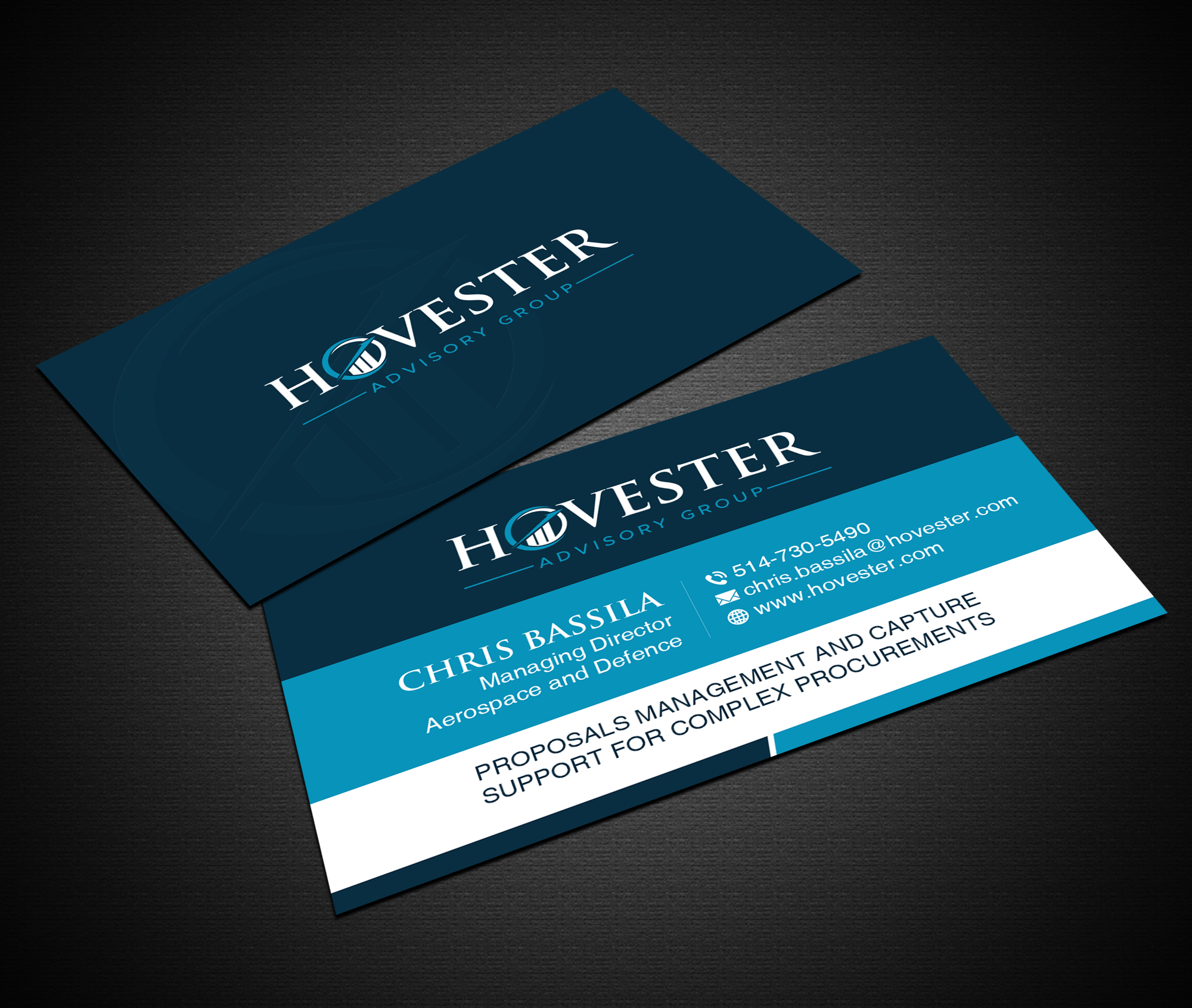 Business Card Design by Creations Box 2015 for Hovester Advisory Group | Design #28597474