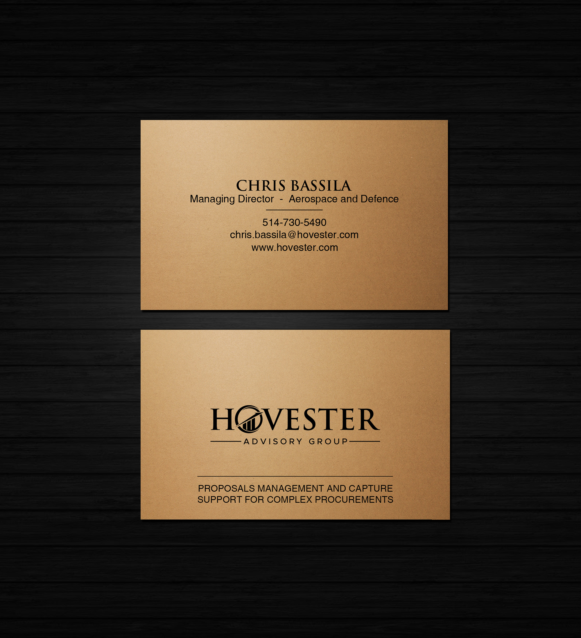 Business Card Design by Creations Box 2015 for Hovester Advisory Group | Design #28603970