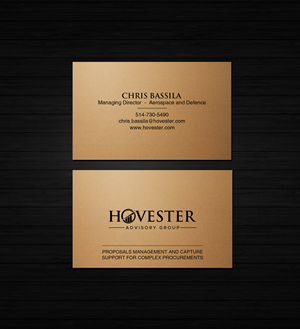Business Card Design by Creations Box 2015 for Hovester Advisory Group | Design: #28603970