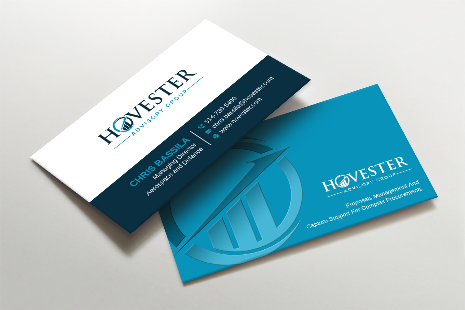 Business Card Design by LAXMI DESIGNHUB for Hovester Advisory Group | Design #28594552