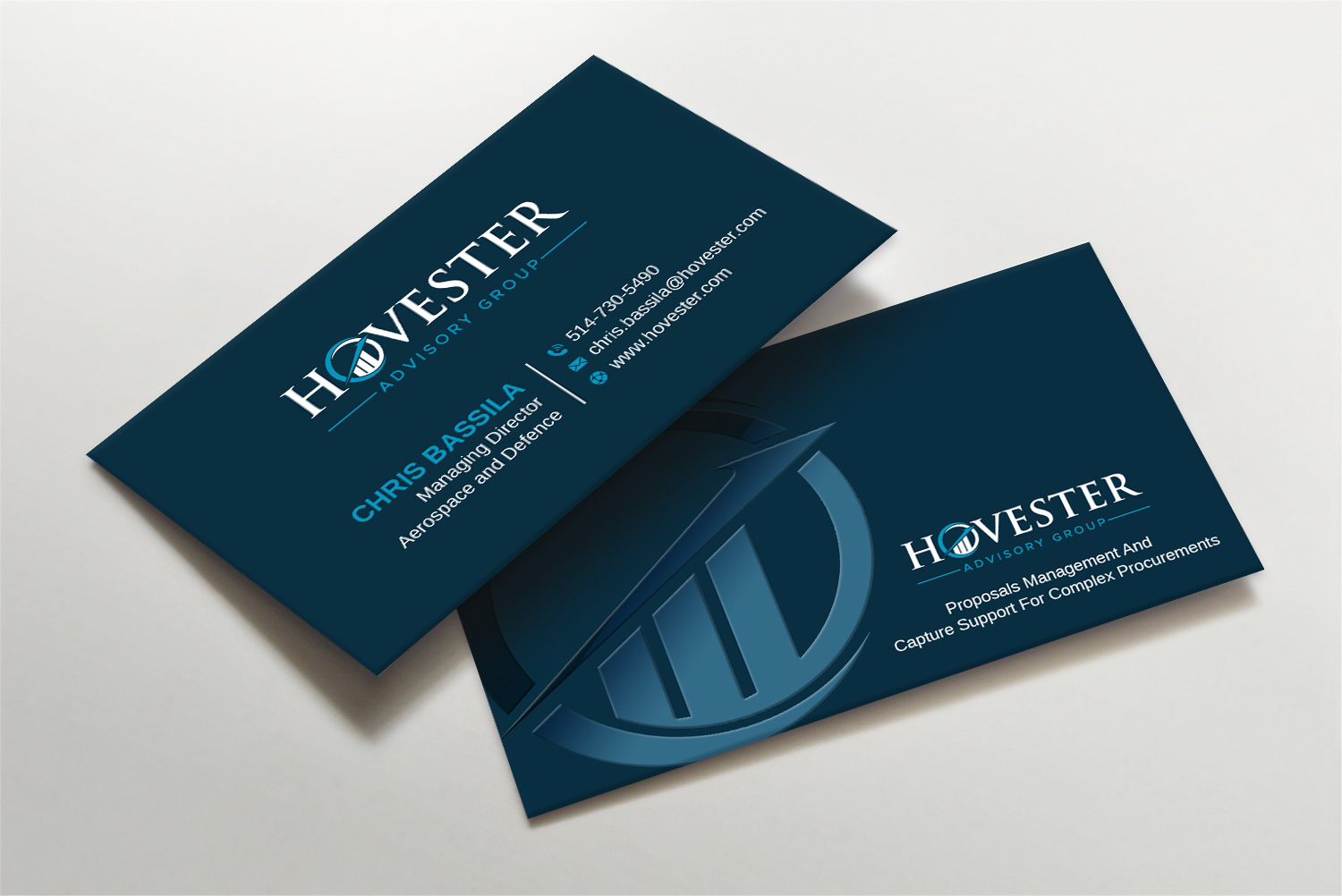 Business Card Design by LAXMI DESIGNHUB for Hovester Advisory Group | Design #28594554