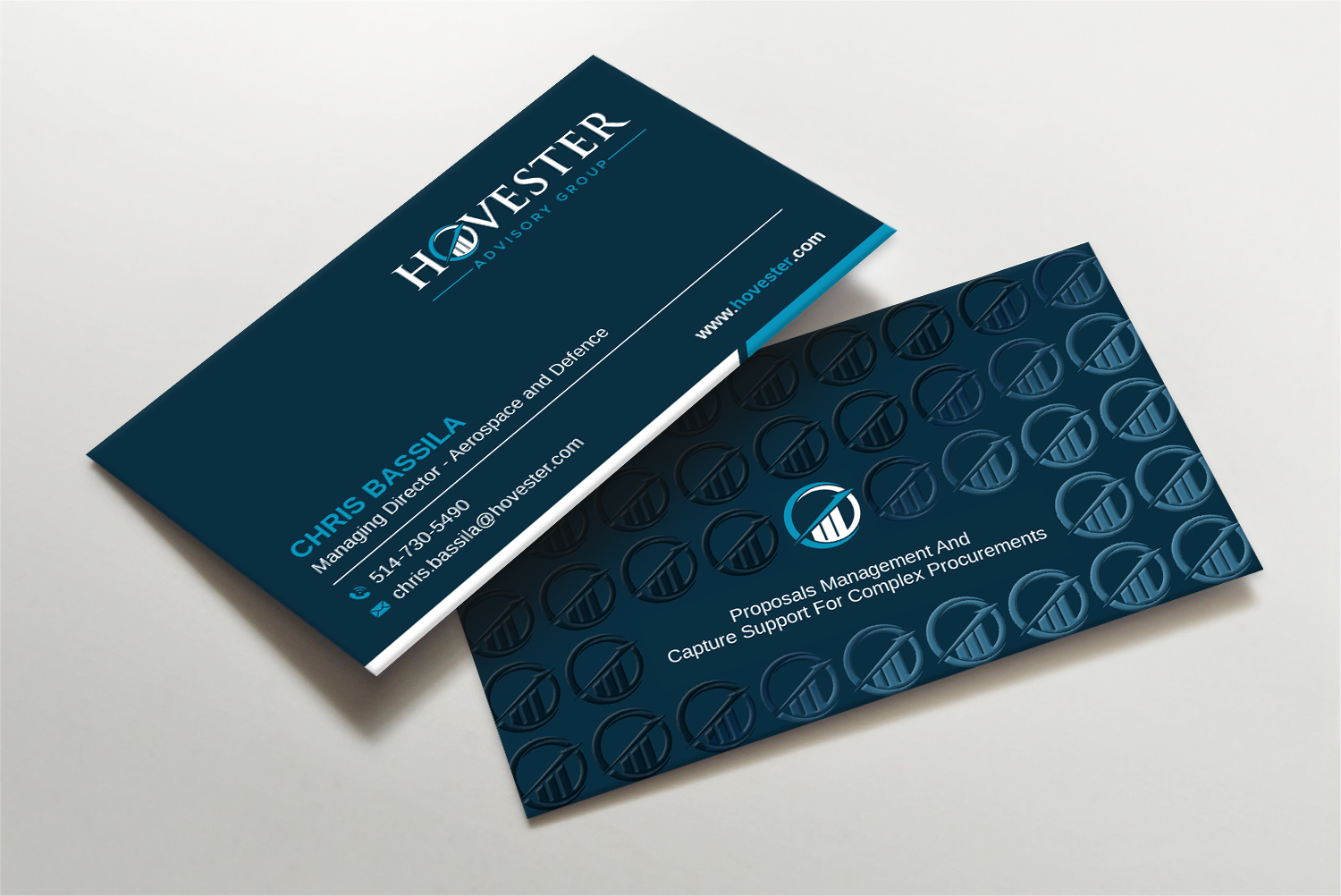 Business Card Design by LAXMI DESIGNHUB for Hovester Advisory Group | Design #28594556