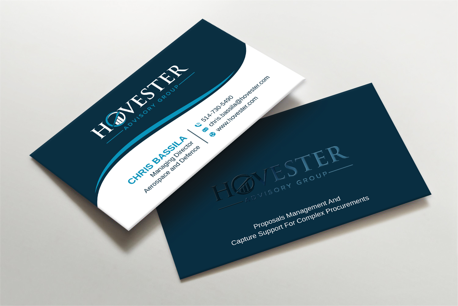 Business Card Design by LAXMI DESIGNHUB for Hovester Advisory Group | Design #28594558