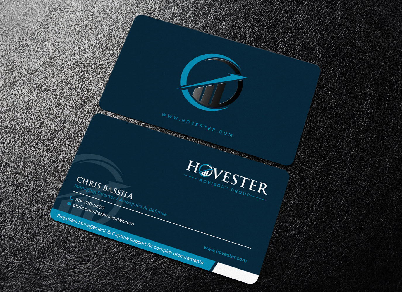 Business Card Design by chandrayaan.creative for Hovester Advisory Group | Design #28594620