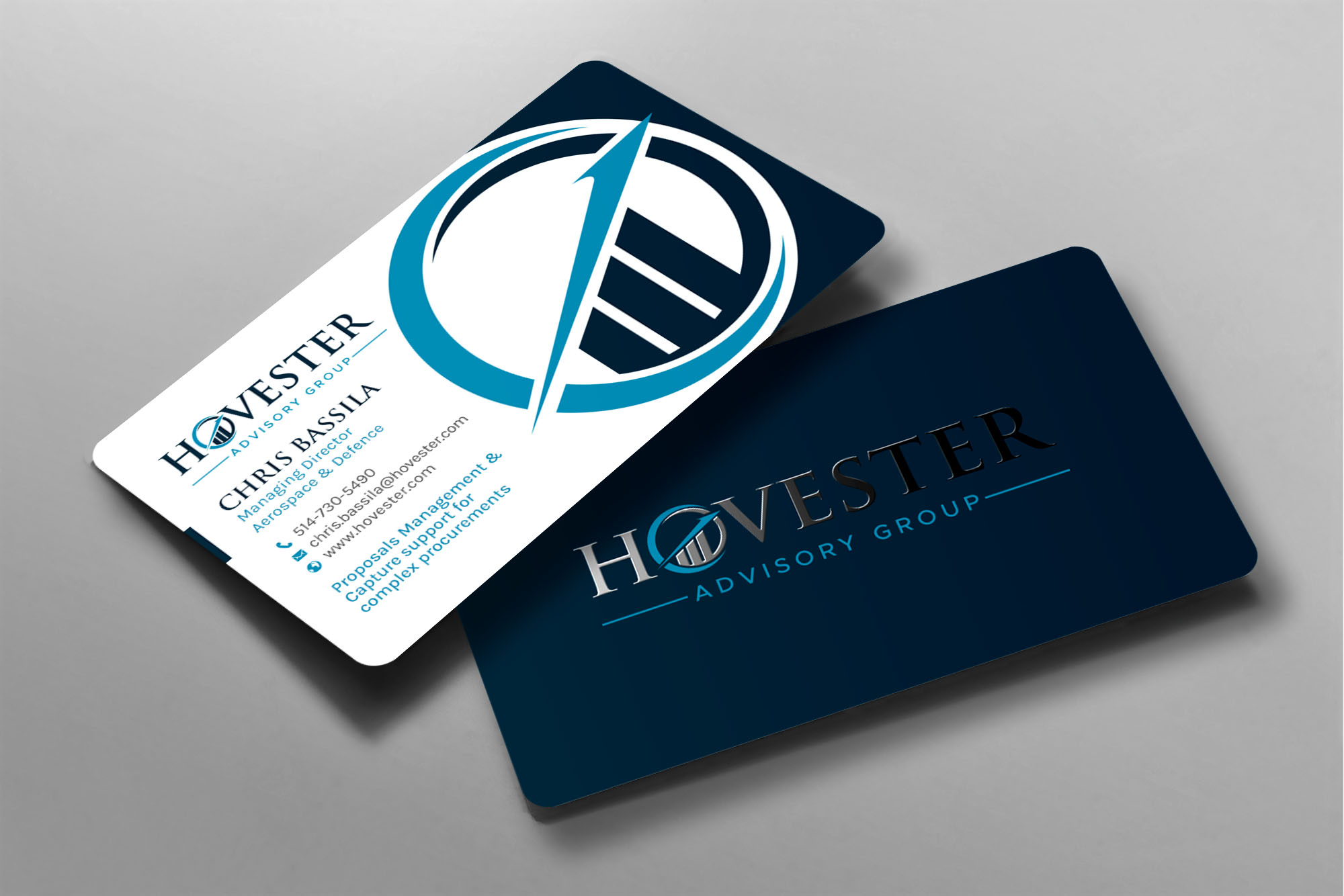 Business Card Design by chandrayaan.creative for Hovester Advisory Group | Design #28594622