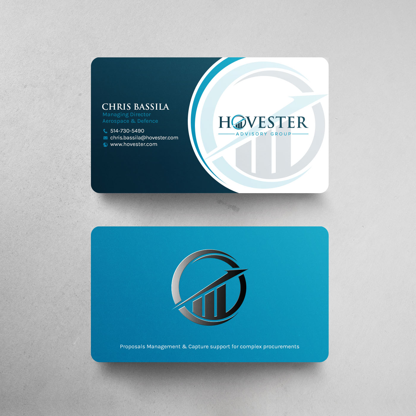 Business Card Design by chandrayaan.creative for Hovester Advisory Group | Design #28594623