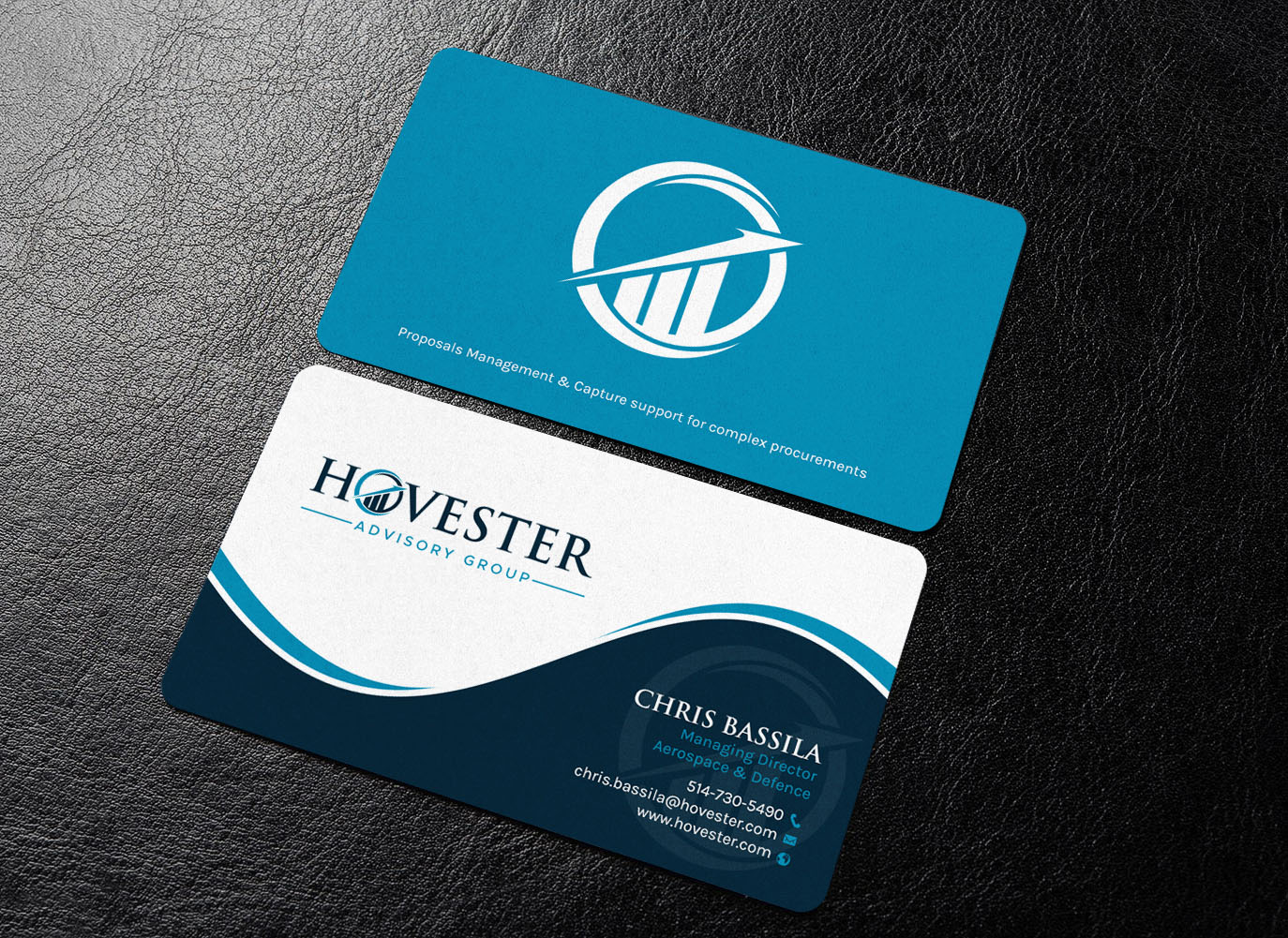 Business Card Design by chandrayaan.creative for Hovester Advisory Group | Design #28594624