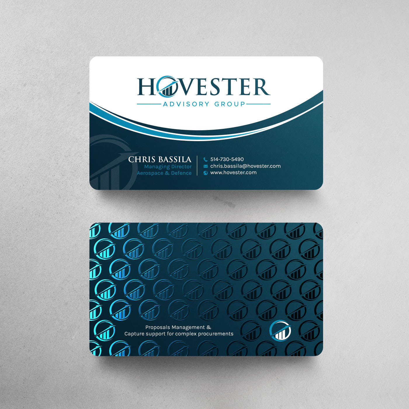 Business Card Design by chandrayaan.creative for Hovester Advisory Group | Design #28594625
