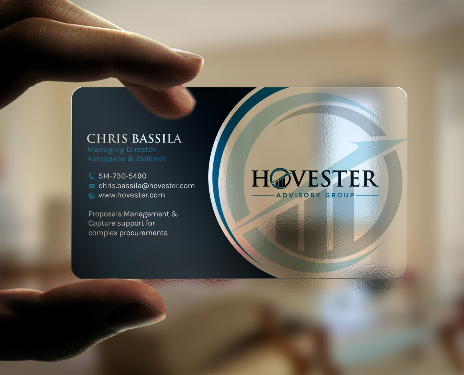 Business Card Design by chandrayaan.creative for Hovester Advisory Group | Design #28594626