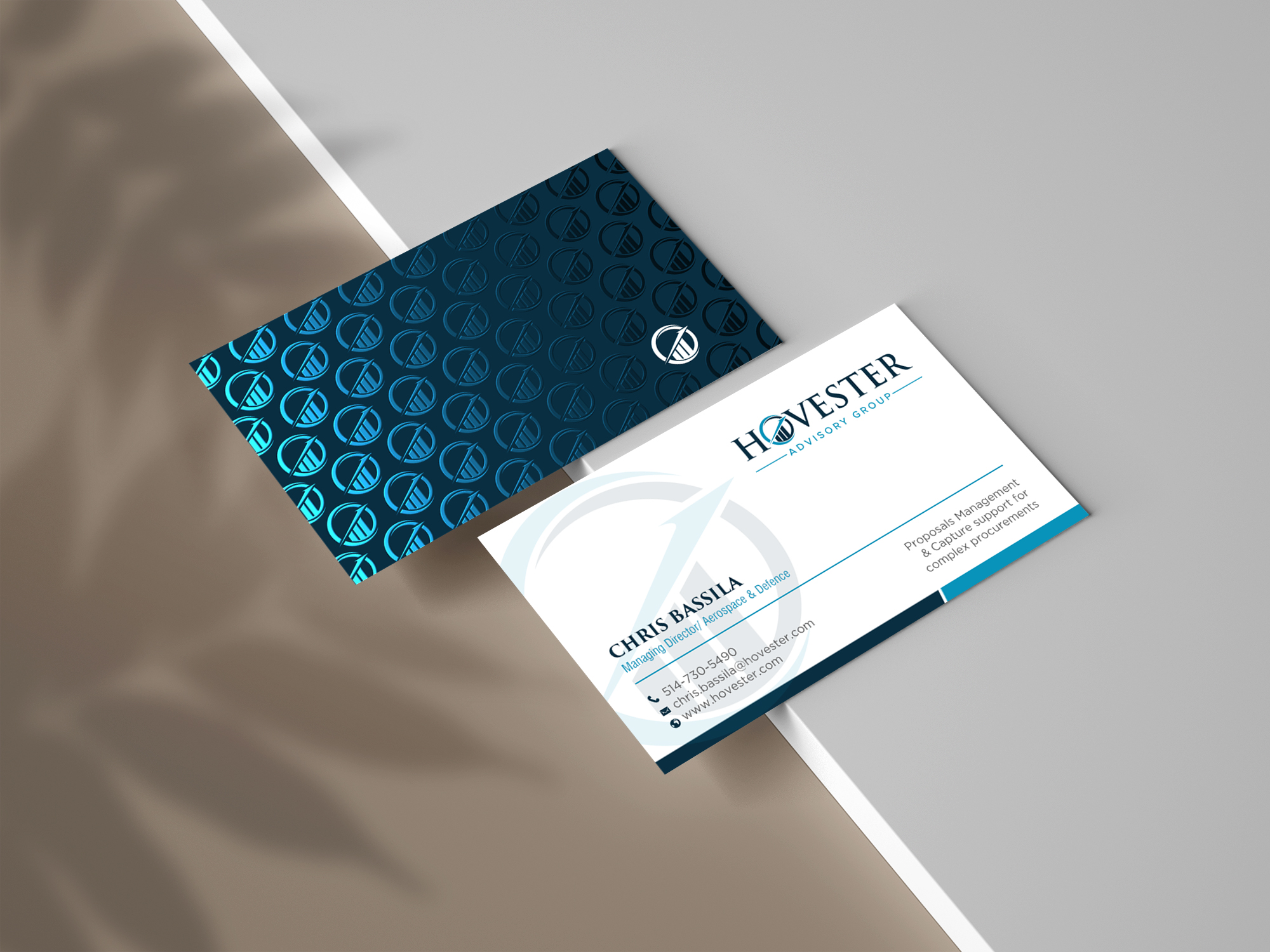 Business Card Design by chandrayaan.creative for Hovester Advisory Group | Design #28595728
