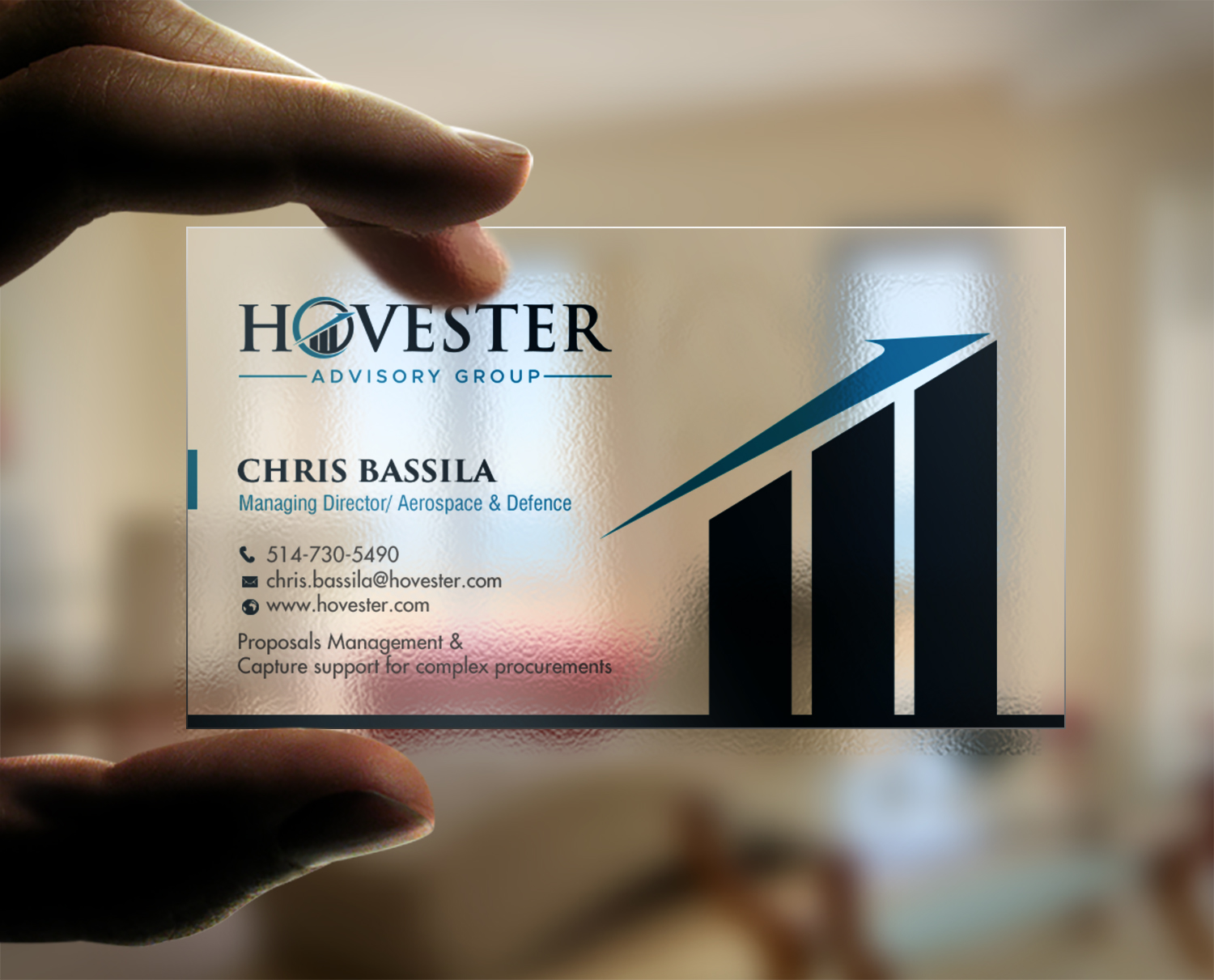 Business Card Design by chandrayaan.creative for Hovester Advisory Group | Design #28595729