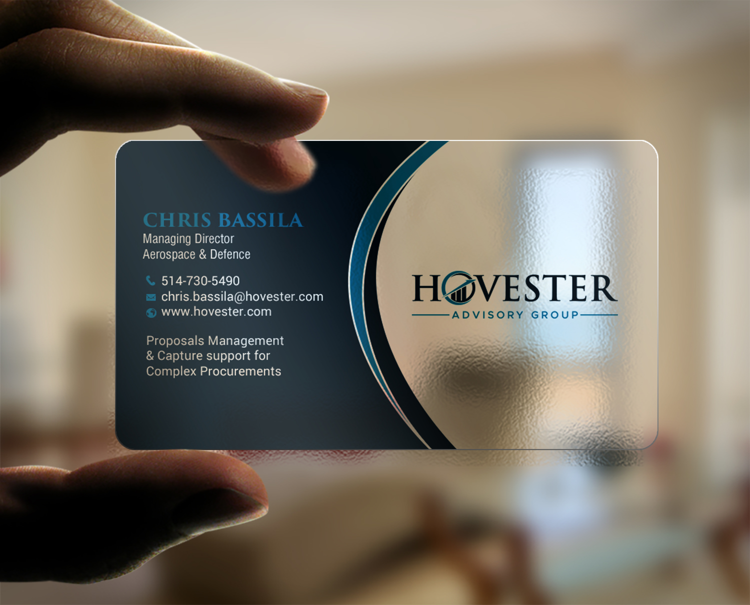 Business Card Design by chandrayaan.creative for Hovester Advisory Group | Design #28595730