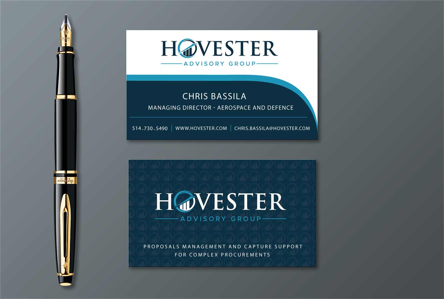Business Card Design by CreativeFeather for Hovester Advisory Group | Design #28604788