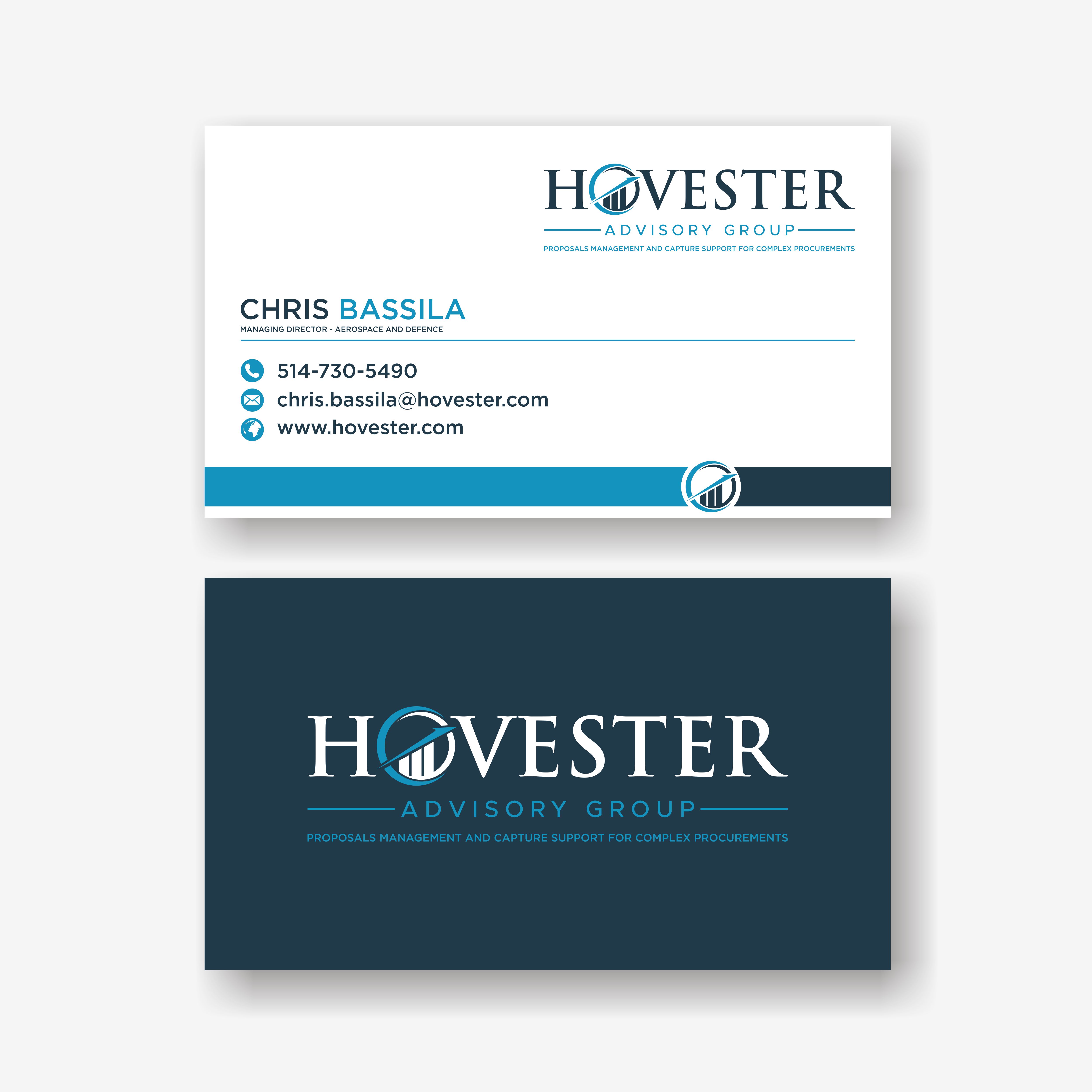 Business Card Design by Sela Art for Hovester Advisory Group | Design #28591769