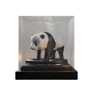Panda in a spinning cube | Design 3D par hover